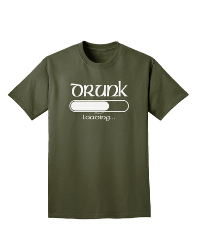 Drunk Loading Bar Adult Dark T-Shirt by TooLoud-Mens T-Shirt-TooLoud-Military-Green-Small-Davson Sales