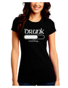 Drunk Loading Bar Juniors Crew Dark T-Shirt by TooLoud-T-Shirts Juniors Tops-TooLoud-Black-Juniors Fitted Small-Davson Sales