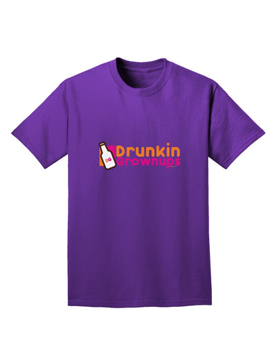 Drunken Grown ups Funny Drinking Adult Dark T-Shirt by TooLoud-Mens T-Shirt-TooLoud-Purple-Small-Davson Sales