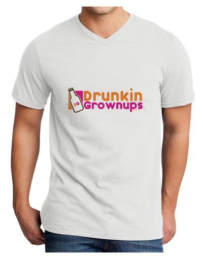Drunken Grown ups Funny Drinking Adult V-Neck T-shirt by TooLoud