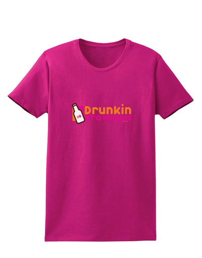 Drunken Grown ups Funny Drinking Womens Dark T-Shirt by TooLoud-Womens T-Shirt-TooLoud-Hot-Pink-Small-Davson Sales