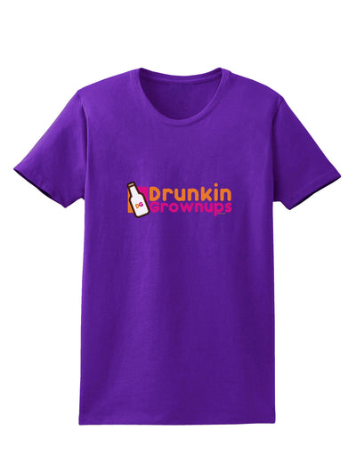 Drunken Grown ups Funny Drinking Womens Dark T-Shirt by TooLoud-Womens T-Shirt-TooLoud-Purple-X-Small-Davson Sales