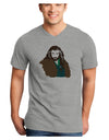 Dwarf King Adult V-Neck T-shirt-Mens V-Neck T-Shirt-TooLoud-HeatherGray-Small-Davson Sales