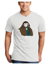 Dwarf King Adult V-Neck T-shirt-Mens V-Neck T-Shirt-TooLoud-White-Small-Davson Sales