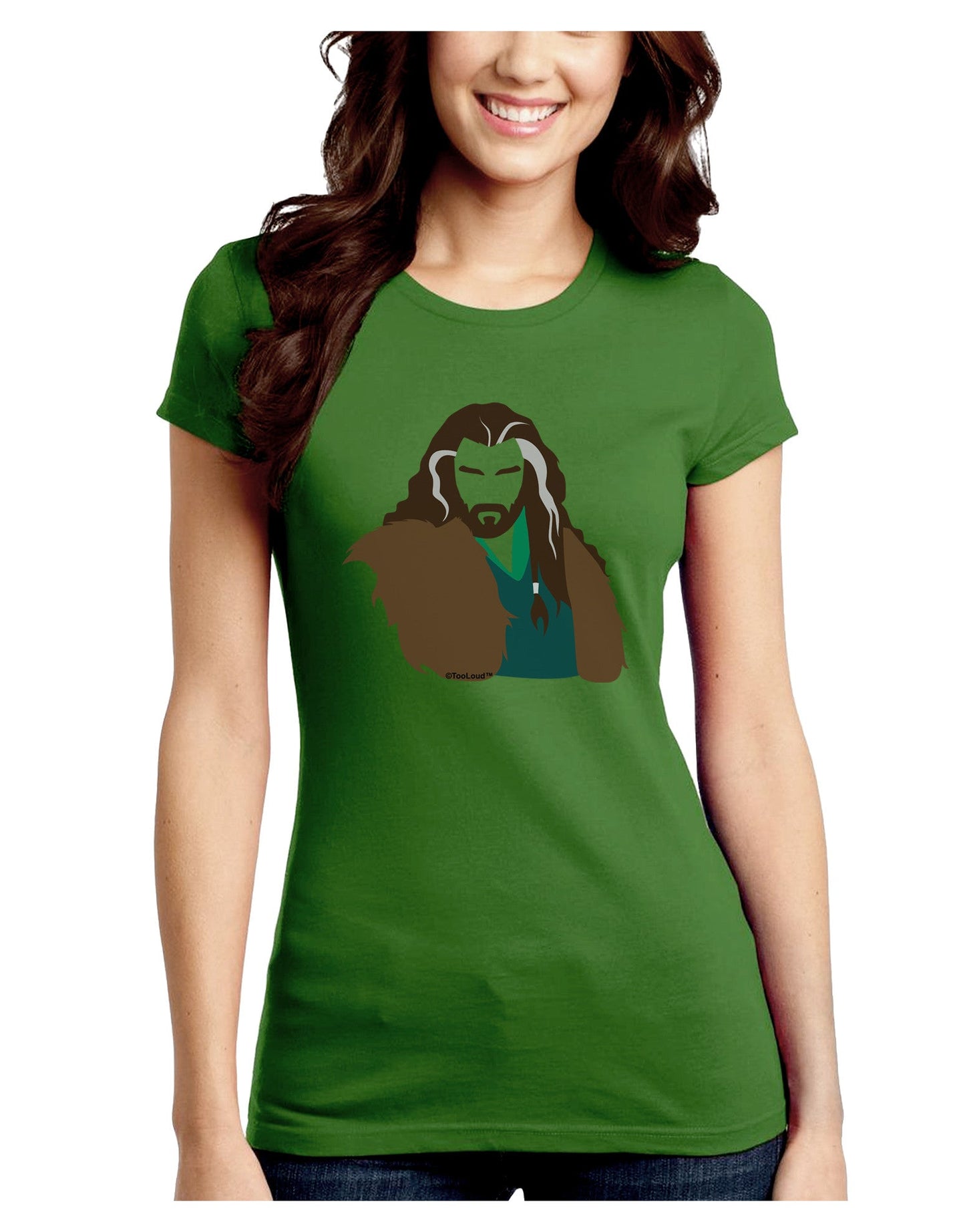 Dwarf King Juniors Petite Crew Dark T-Shirt-T-Shirts Juniors Tops-TooLoud-Kiwi-Green-Juniors Fitted Small-Davson Sales