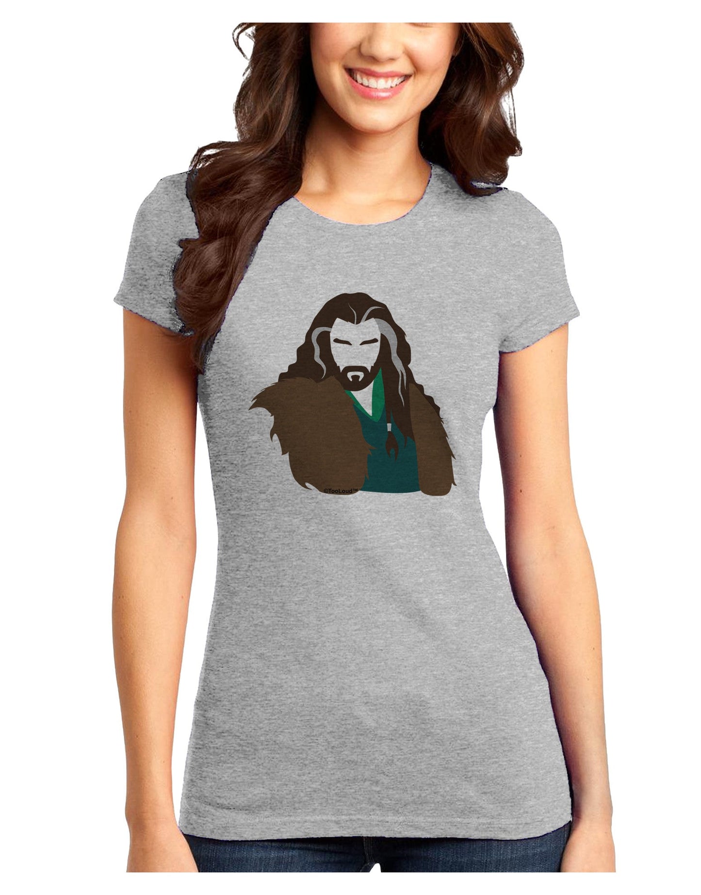 Dwarf King Juniors Petite T-Shirt-T-Shirts Juniors Tops-TooLoud-Ash-Gray-Juniors Fitted X-Small-Davson Sales