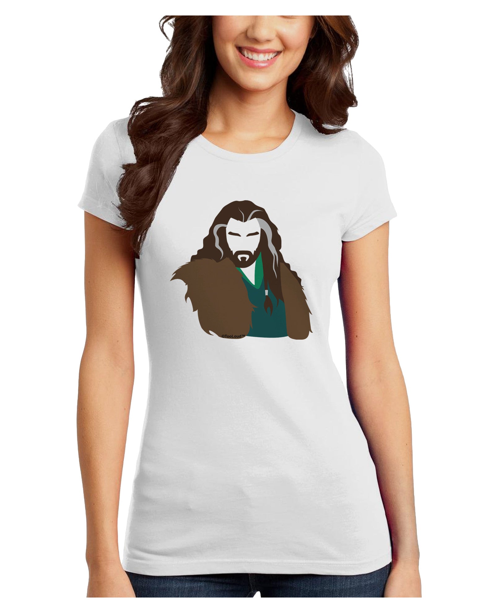 Dwarf King Juniors Petite T-Shirt-T-Shirts Juniors Tops-TooLoud-White-Juniors Fitted X-Small-Davson Sales