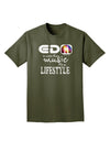 EDM - A Lifestyle Adult Dark T-Shirt-Mens T-Shirt-TooLoud-Military-Green-Small-Davson Sales