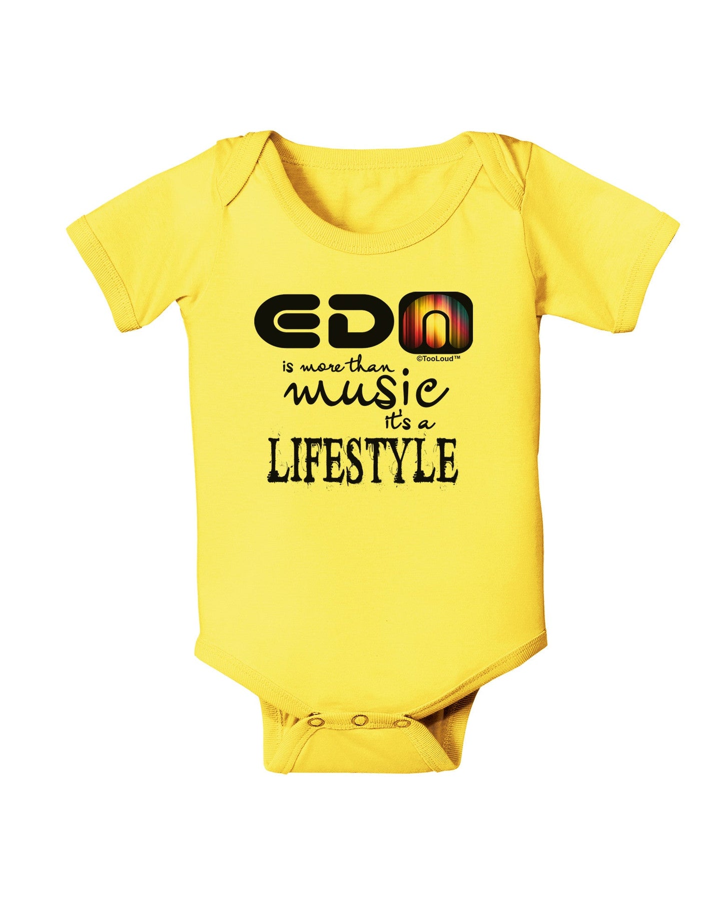 EDM - A Lifestyle Baby Romper Bodysuit-Baby Romper-TooLoud-Yellow-06-Months-Davson Sales