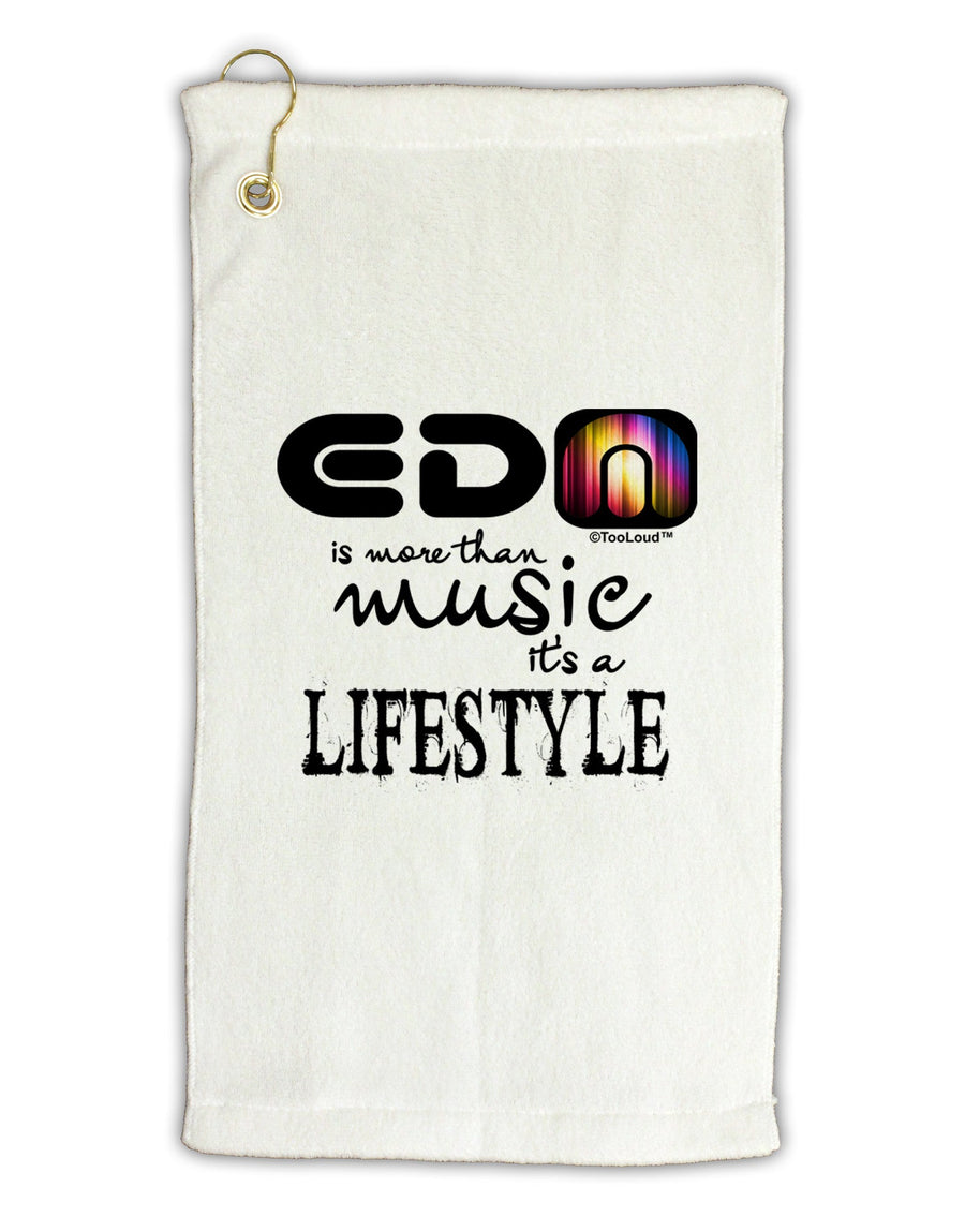 EDM - A Lifestyle Micro Terry Gromet Golf Towel 16 x 25 inch-Golf Towel-TooLoud-White-Davson Sales