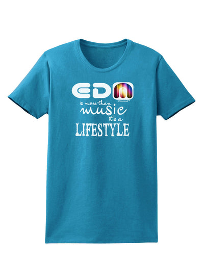 EDM - A Lifestyle Womens Dark T-Shirt-TooLoud-Turquoise-X-Small-Davson Sales