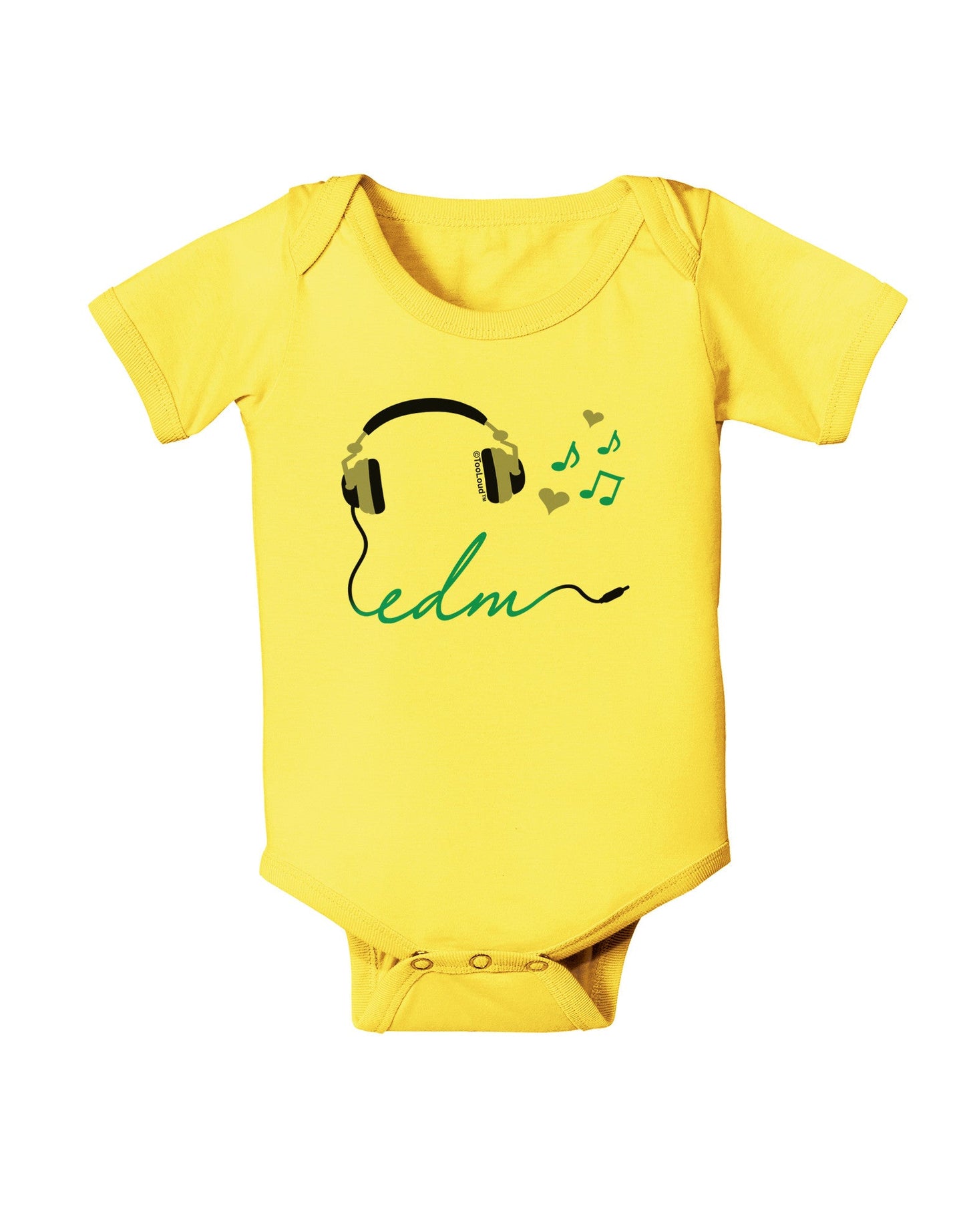 EDM Cord Blue Baby Romper Bodysuit-Baby Romper-TooLoud-Yellow-06-Months-Davson Sales