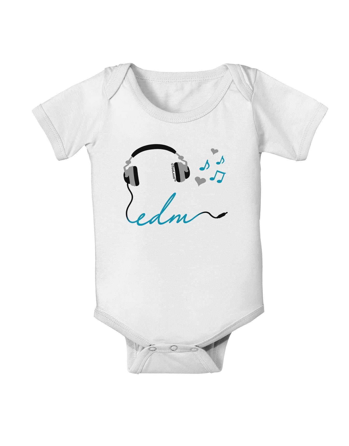 EDM Cord Blue Baby Romper Bodysuit-Baby Romper-TooLoud-White-06-Months-Davson Sales