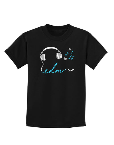 EDM Cord Blue Childrens Dark T-Shirt-Childrens T-Shirt-TooLoud-Black-X-Small-Davson Sales