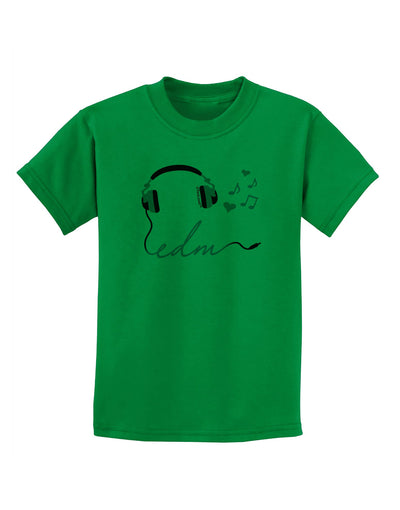 EDM Cord Blue Childrens T-Shirt-Childrens T-Shirt-TooLoud-Kelly-Green-X-Small-Davson Sales