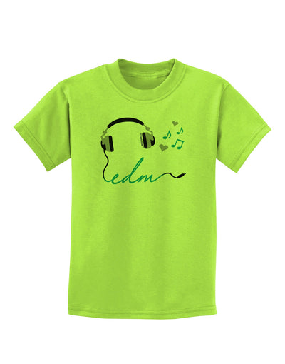 EDM Cord Blue Childrens T-Shirt-Childrens T-Shirt-TooLoud-Lime-Green-X-Small-Davson Sales