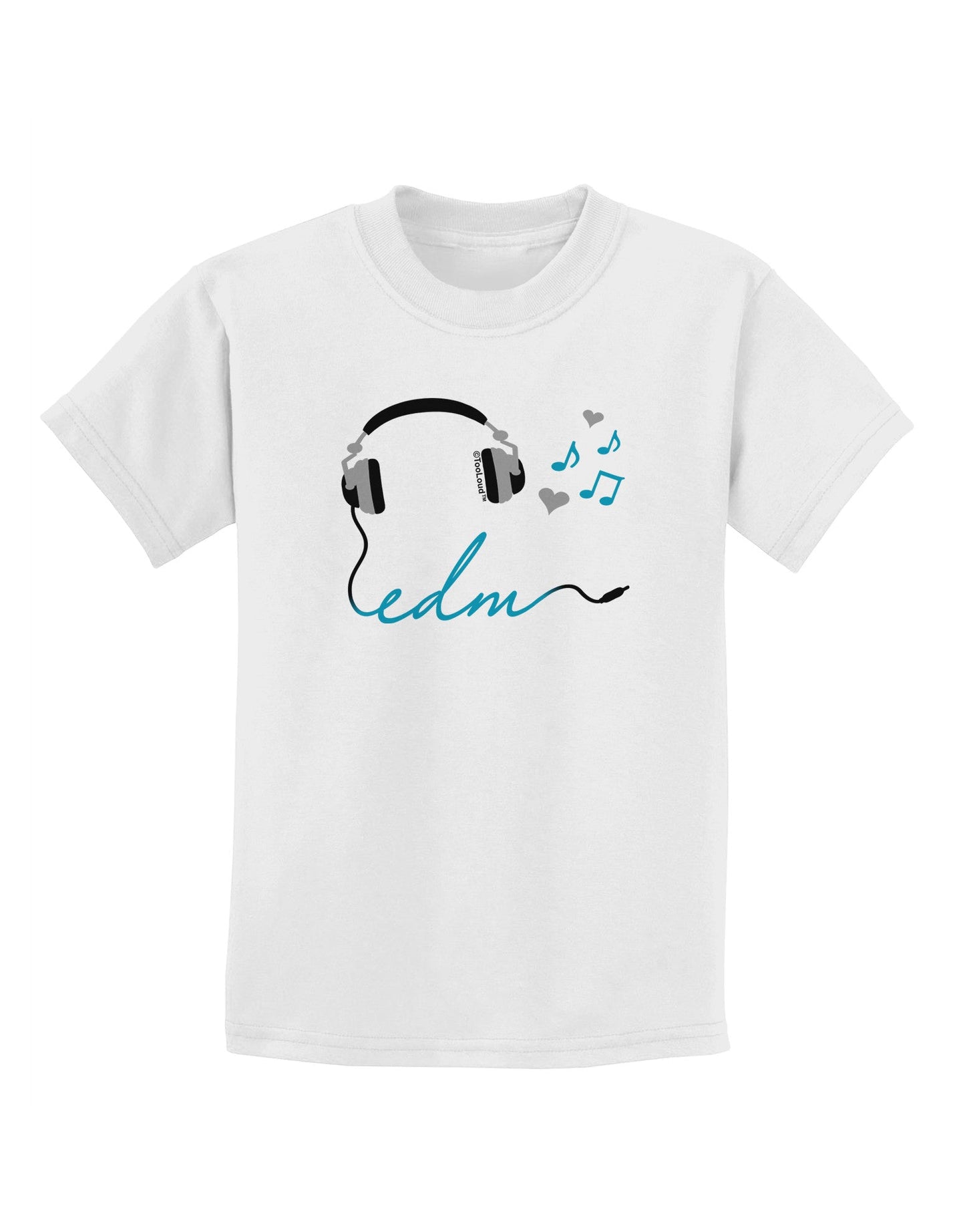 EDM Cord Blue Childrens T-Shirt-Childrens T-Shirt-TooLoud-White-X-Small-Davson Sales