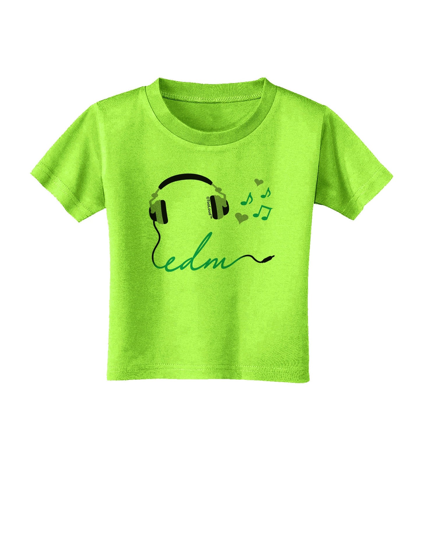 EDM Cord Blue Toddler T-Shirt-Toddler T-Shirt-TooLoud-Lime-Green-2T-Davson Sales