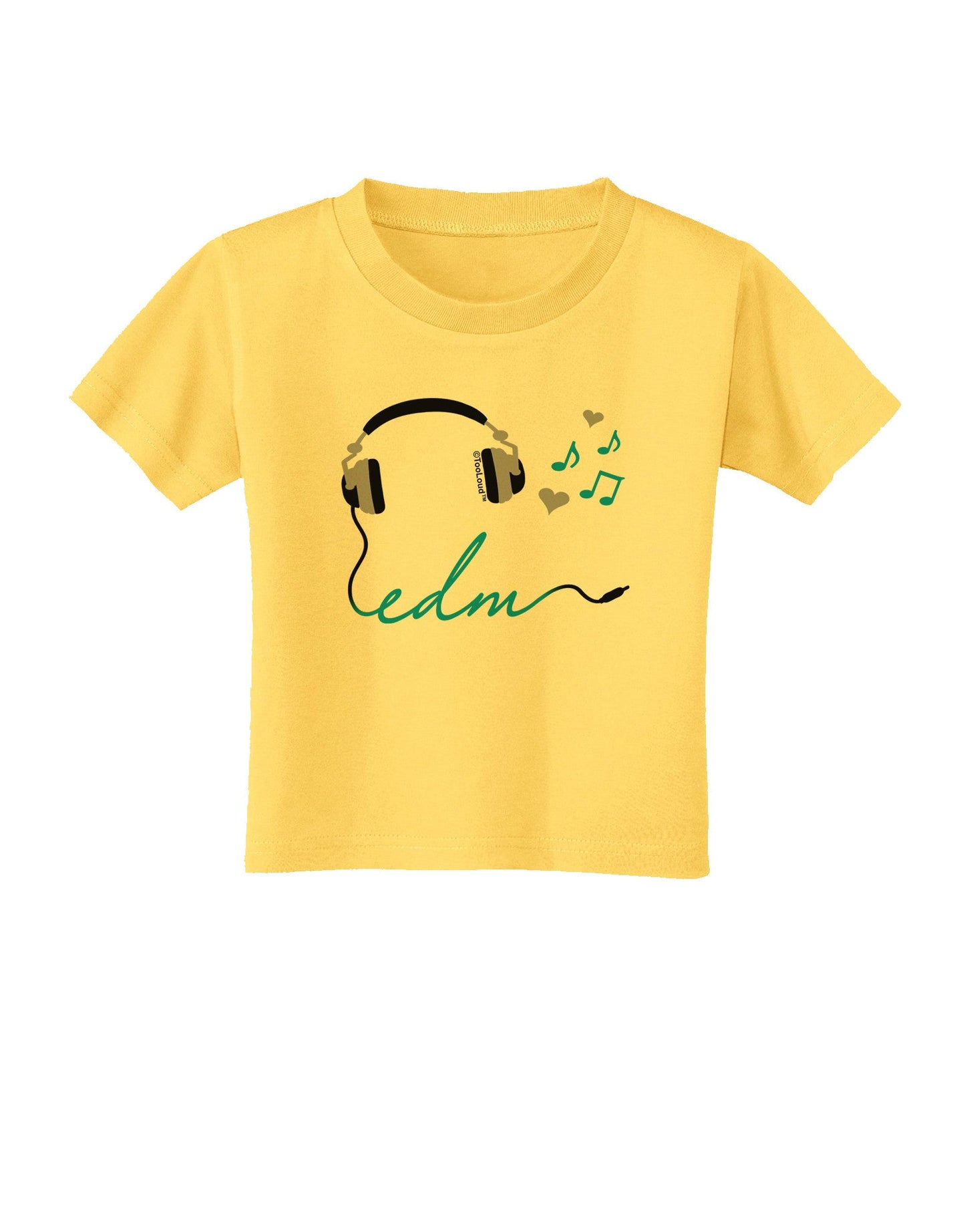 EDM Cord Blue Toddler T-Shirt-Toddler T-Shirt-TooLoud-Yellow-2T-Davson Sales