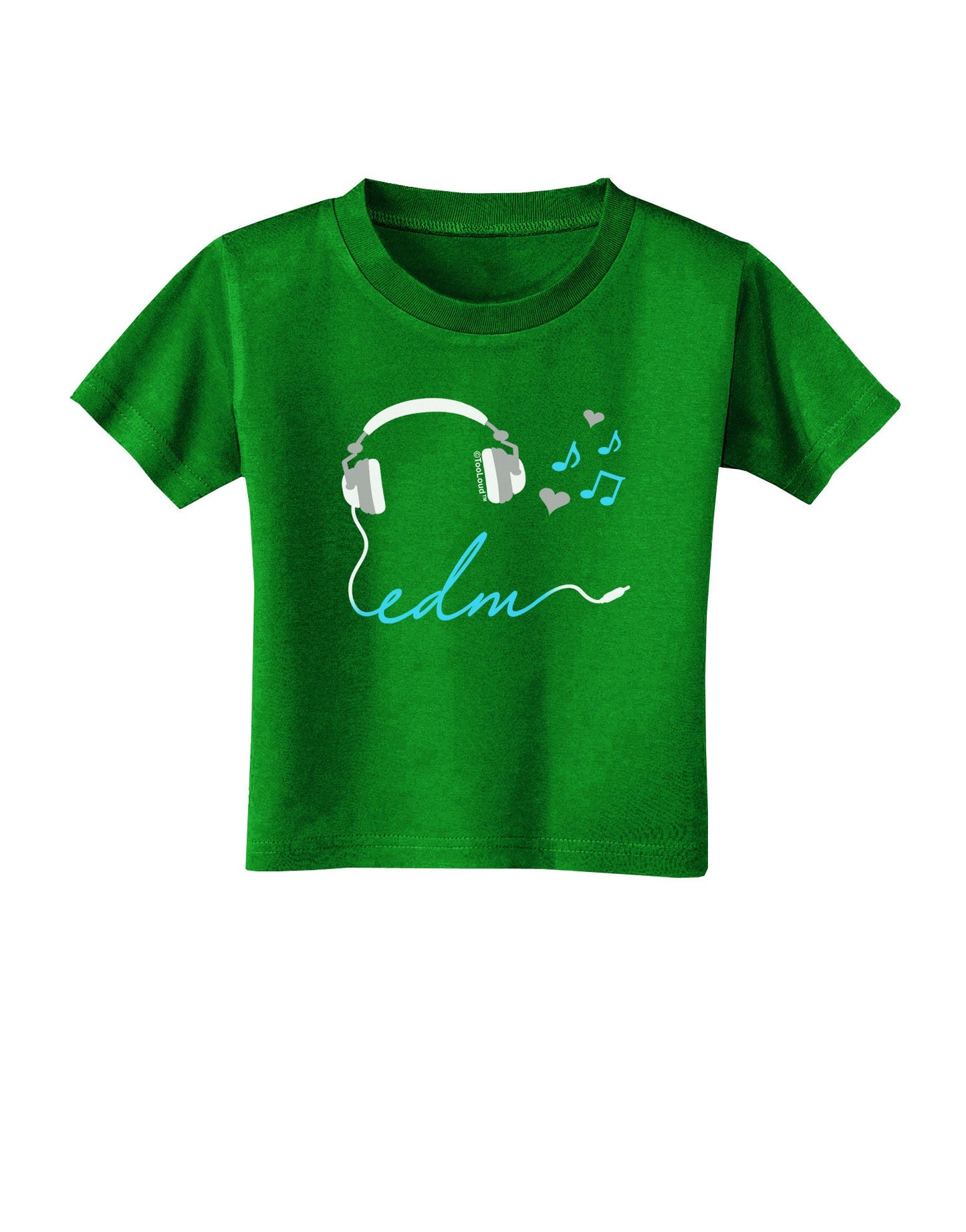 EDM Cord Blue Toddler T-Shirt Dark-Toddler T-Shirt-TooLoud-Clover-Green-2T-Davson Sales