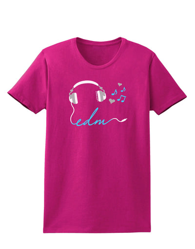 EDM Cord Blue Womens Dark T-Shirt-TooLoud-Hot-Pink-Small-Davson Sales