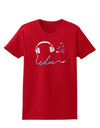 EDM Cord Blue Womens Dark T-Shirt-TooLoud-Red-X-Small-Davson Sales