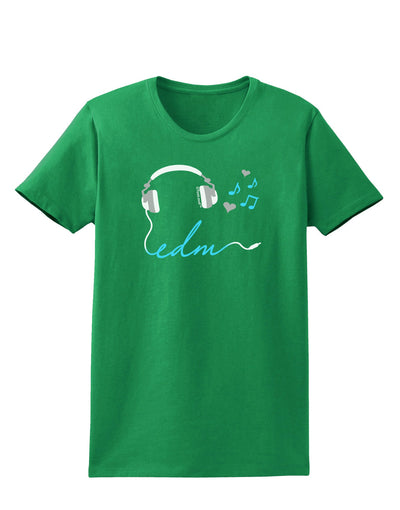 EDM Cord Blue Womens Dark T-Shirt-TooLoud-Kelly-Green-X-Small-Davson Sales