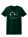 EDM Cord Blue Womens Dark T-Shirt-TooLoud-Forest-Green-Small-Davson Sales