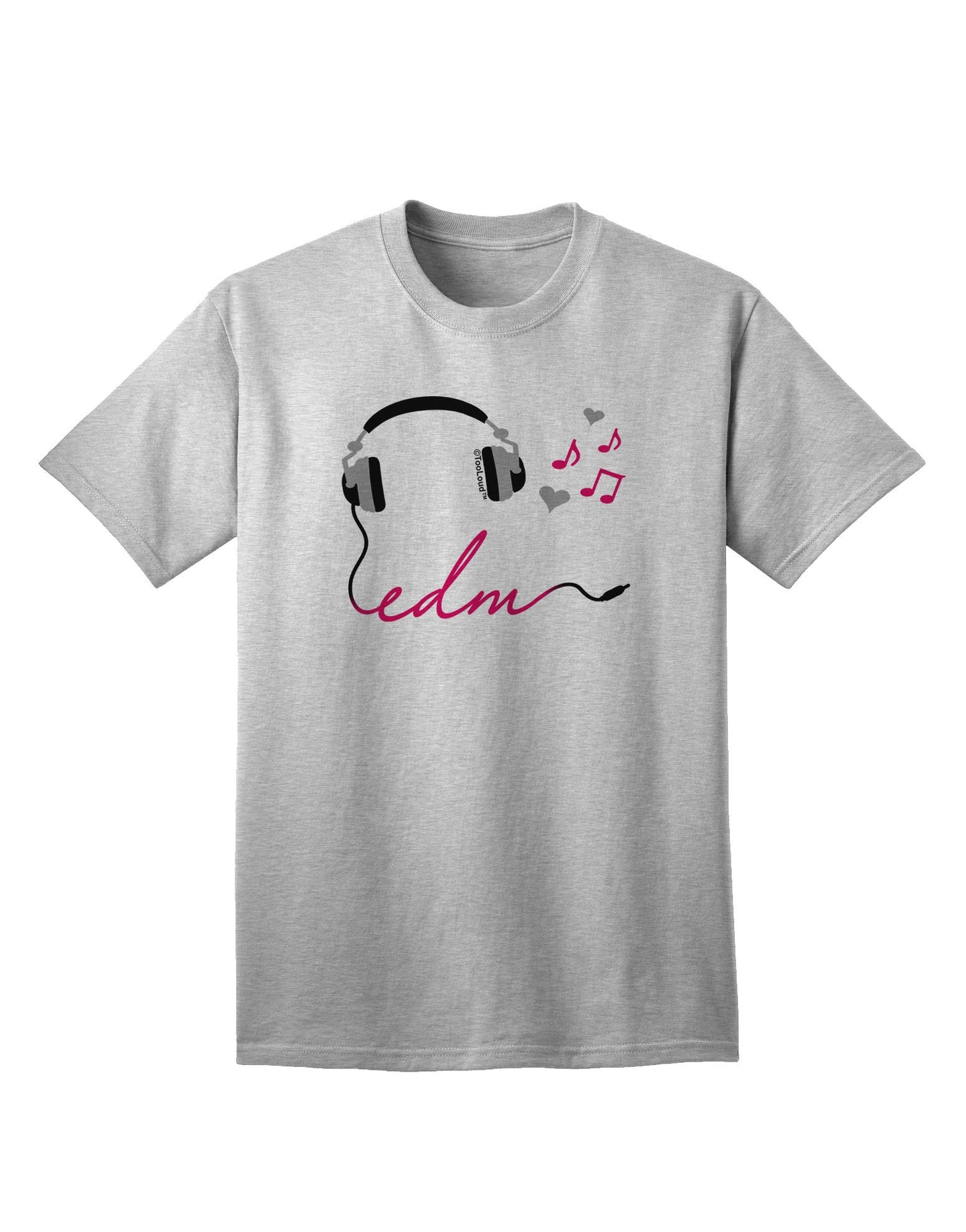 EDM Cord Pink Adult T-Shirt-Mens T-Shirt-TooLoud-AshGray-Small-Davson Sales