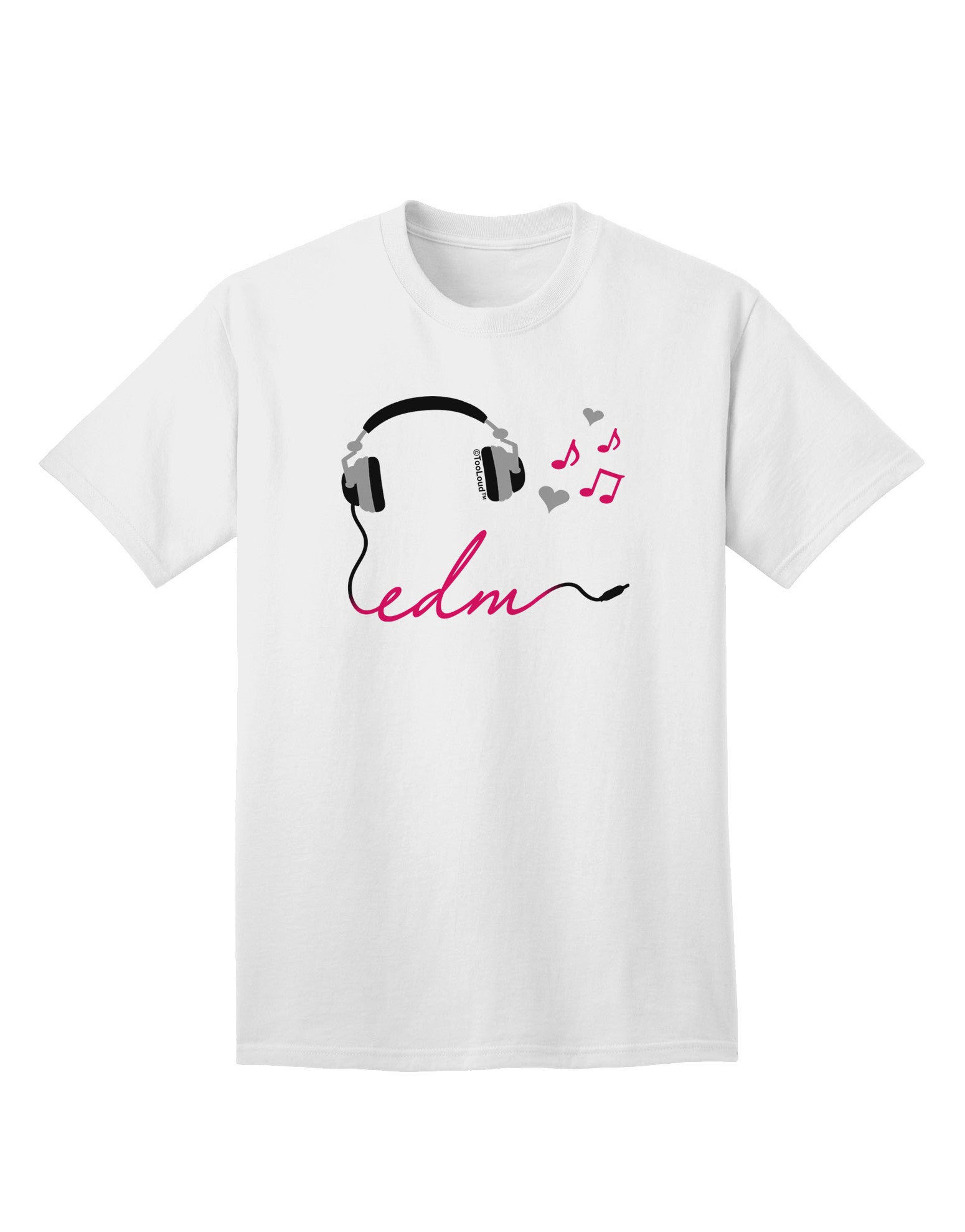 EDM Cord Pink Adult T-Shirt-Mens T-Shirt-TooLoud-White-Small-Davson Sales