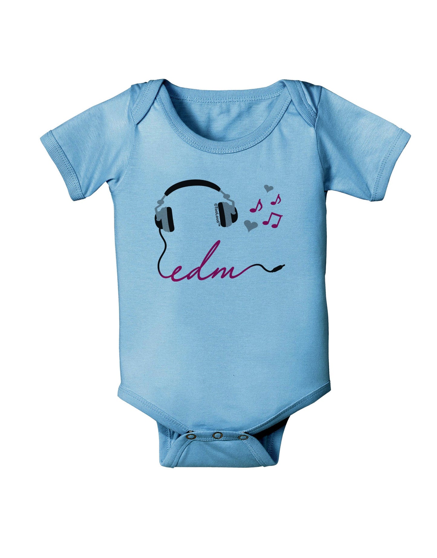 EDM Cord Pink Baby Romper Bodysuit-Baby Romper-TooLoud-LightBlue-06-Months-Davson Sales