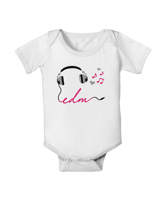 EDM Cord Pink Baby Romper Bodysuit-Baby Romper-TooLoud-White-06-Months-Davson Sales
