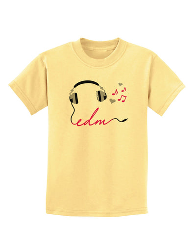 EDM Cord Pink Childrens T-Shirt-Childrens T-Shirt-TooLoud-Daffodil-Yellow-X-Small-Davson Sales