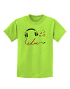 EDM Cord Pink Childrens T-Shirt-Childrens T-Shirt-TooLoud-Lime-Green-X-Small-Davson Sales