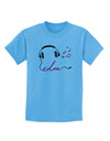 EDM Cord Pink Childrens T-Shirt-Childrens T-Shirt-TooLoud-Aquatic-Blue-X-Small-Davson Sales