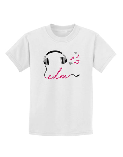 EDM Cord Pink Childrens T-Shirt-Childrens T-Shirt-TooLoud-White-X-Small-Davson Sales