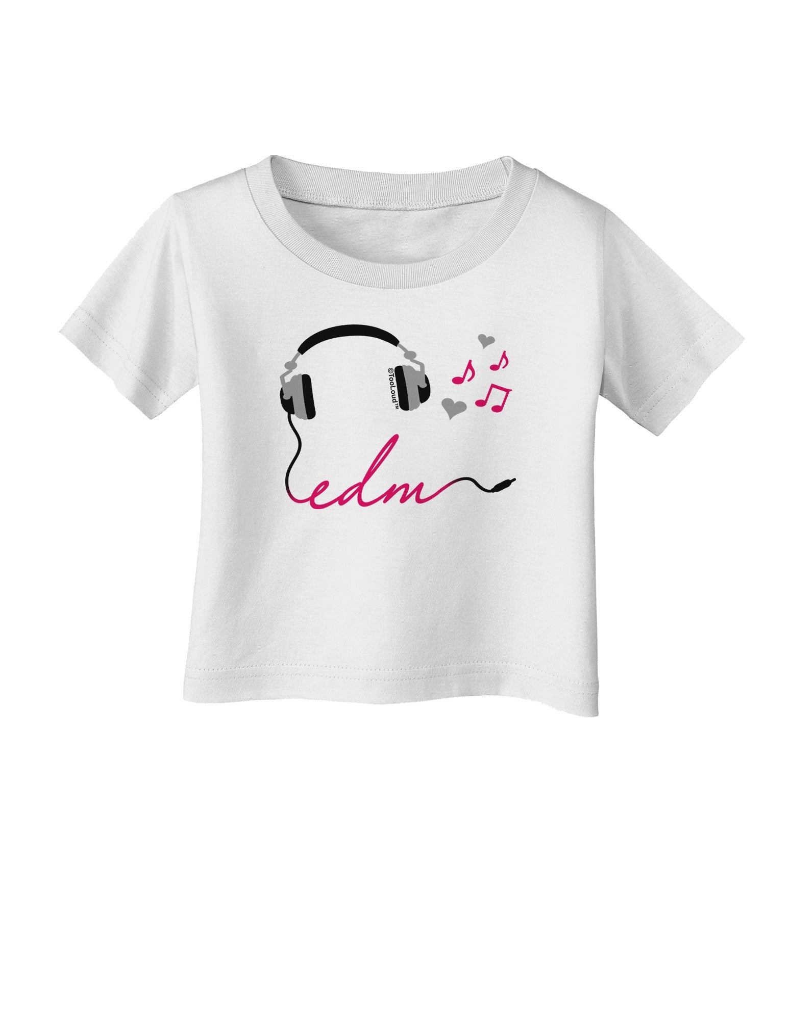 EDM Cord Pink Infant T-Shirt-Infant T-Shirt-TooLoud-White-06-Months-Davson Sales