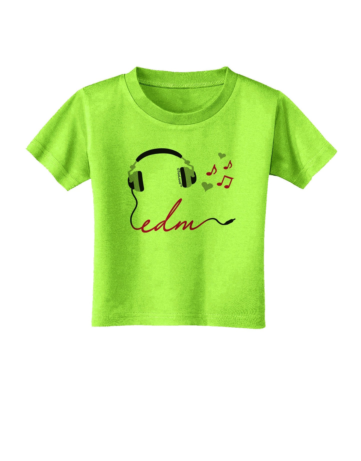 EDM Cord Pink Toddler T-Shirt-Toddler T-Shirt-TooLoud-Lime-Green-2T-Davson Sales