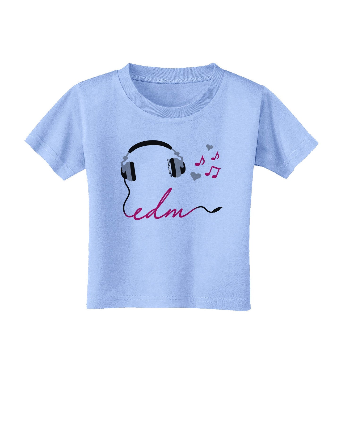 EDM Cord Pink Toddler T-Shirt-Toddler T-Shirt-TooLoud-Aquatic-Blue-2T-Davson Sales