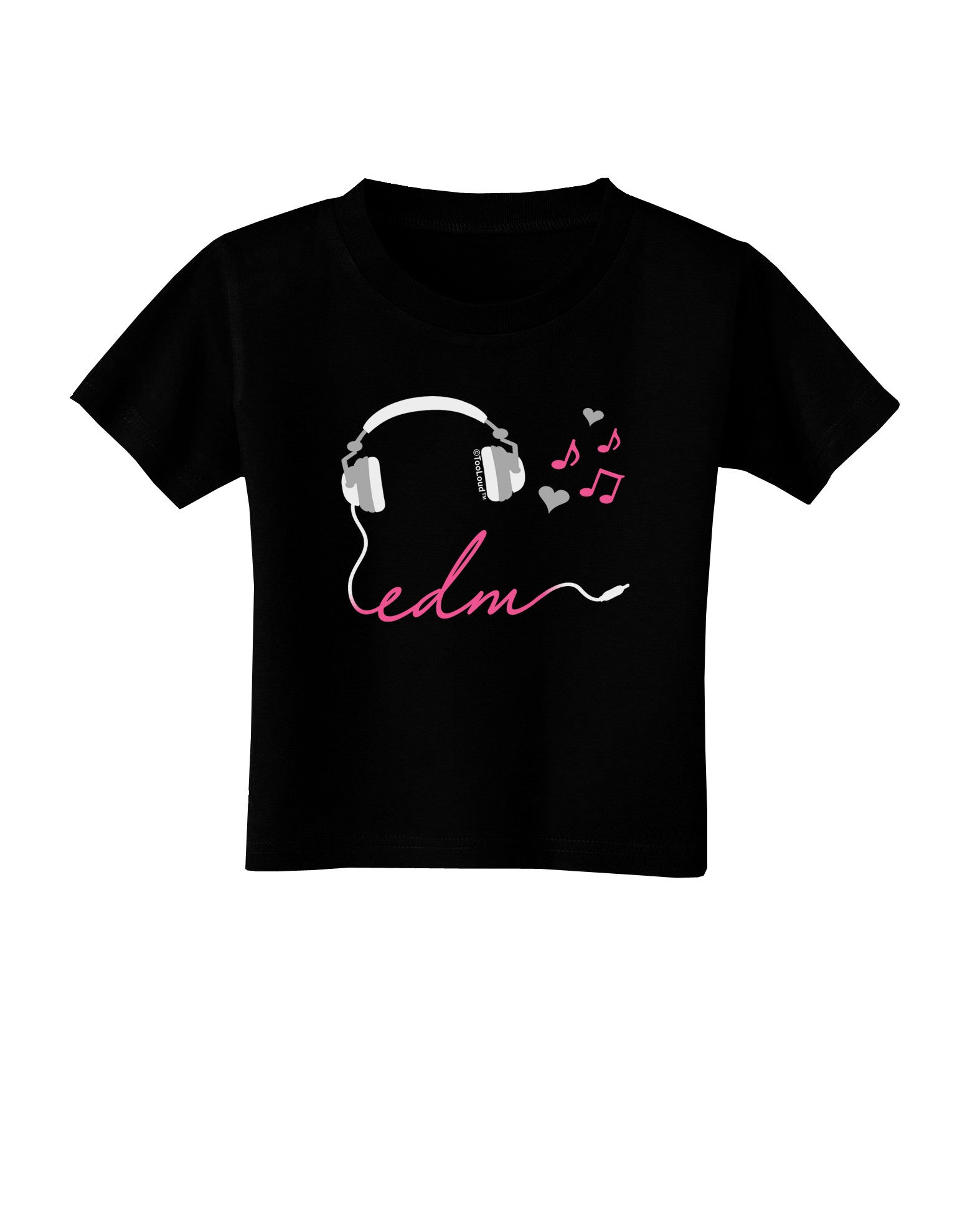 EDM Cord Pink Toddler T-Shirt Dark-Toddler T-Shirt-TooLoud-Black-2T-Davson Sales
