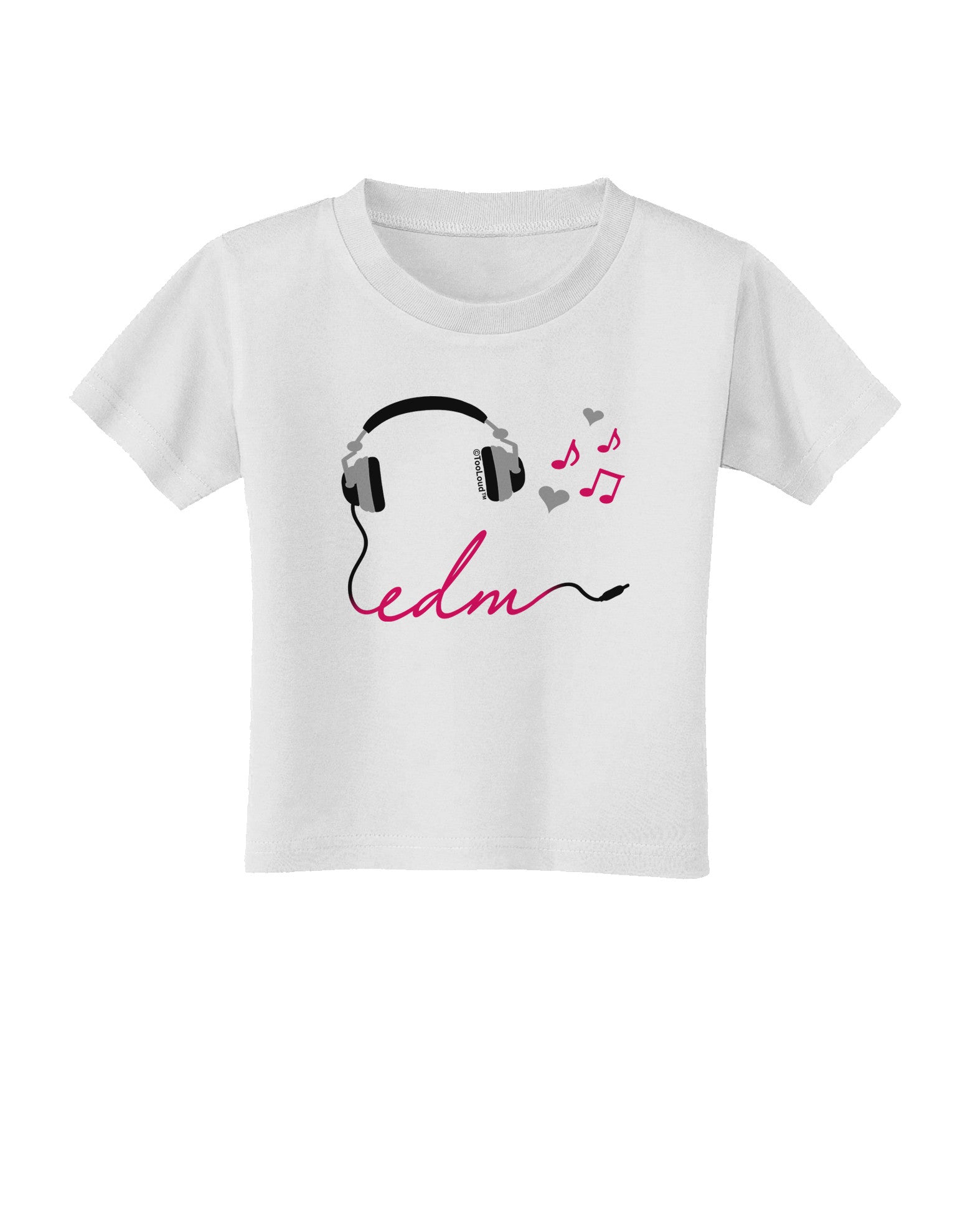 EDM Cord Pink Toddler T-Shirt-Toddler T-Shirt-TooLoud-White-2T-Davson Sales