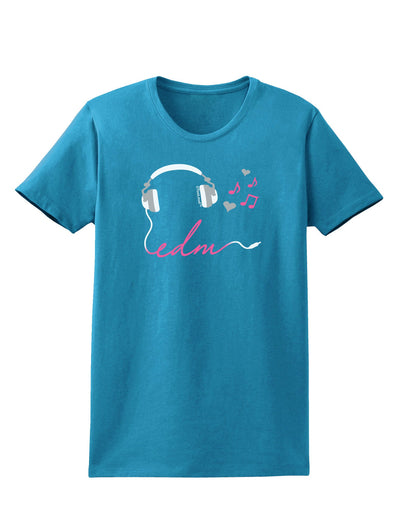 EDM Cord Pink Womens Dark T-Shirt-TooLoud-Turquoise-X-Small-Davson Sales