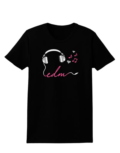 EDM Cord Pink Womens Dark T-Shirt-TooLoud-Black-X-Small-Davson Sales