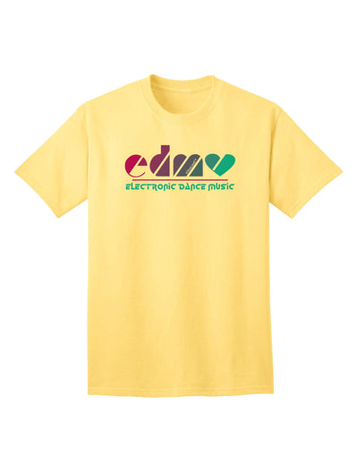 EDM Heart Adult T-Shirt-Mens T-Shirt-TooLoud-Yellow-Small-Davson Sales