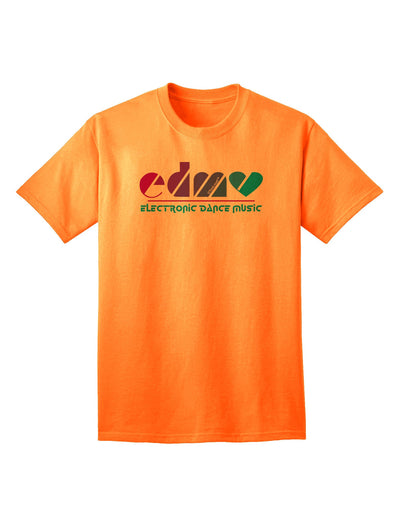 EDM Heart Adult T-Shirt-Mens T-Shirt-TooLoud-Neon-Orange-Small-Davson Sales