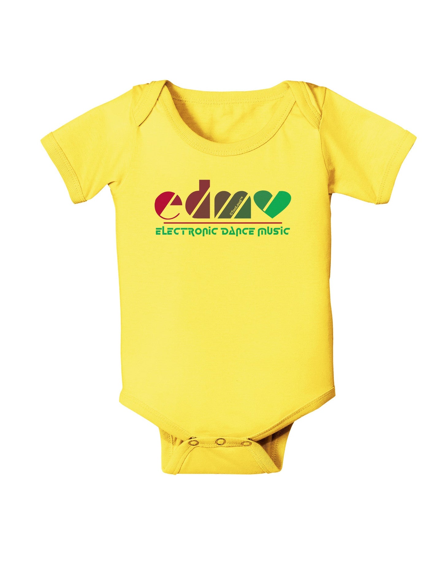 EDM Heart Baby Romper Bodysuit-Baby Romper-TooLoud-Yellow-06-Months-Davson Sales