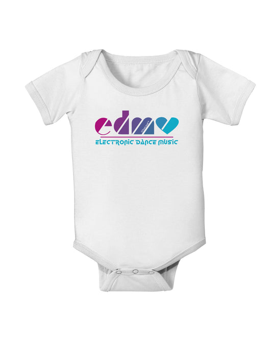 EDM Heart Baby Romper Bodysuit-Baby Romper-TooLoud-White-06-Months-Davson Sales