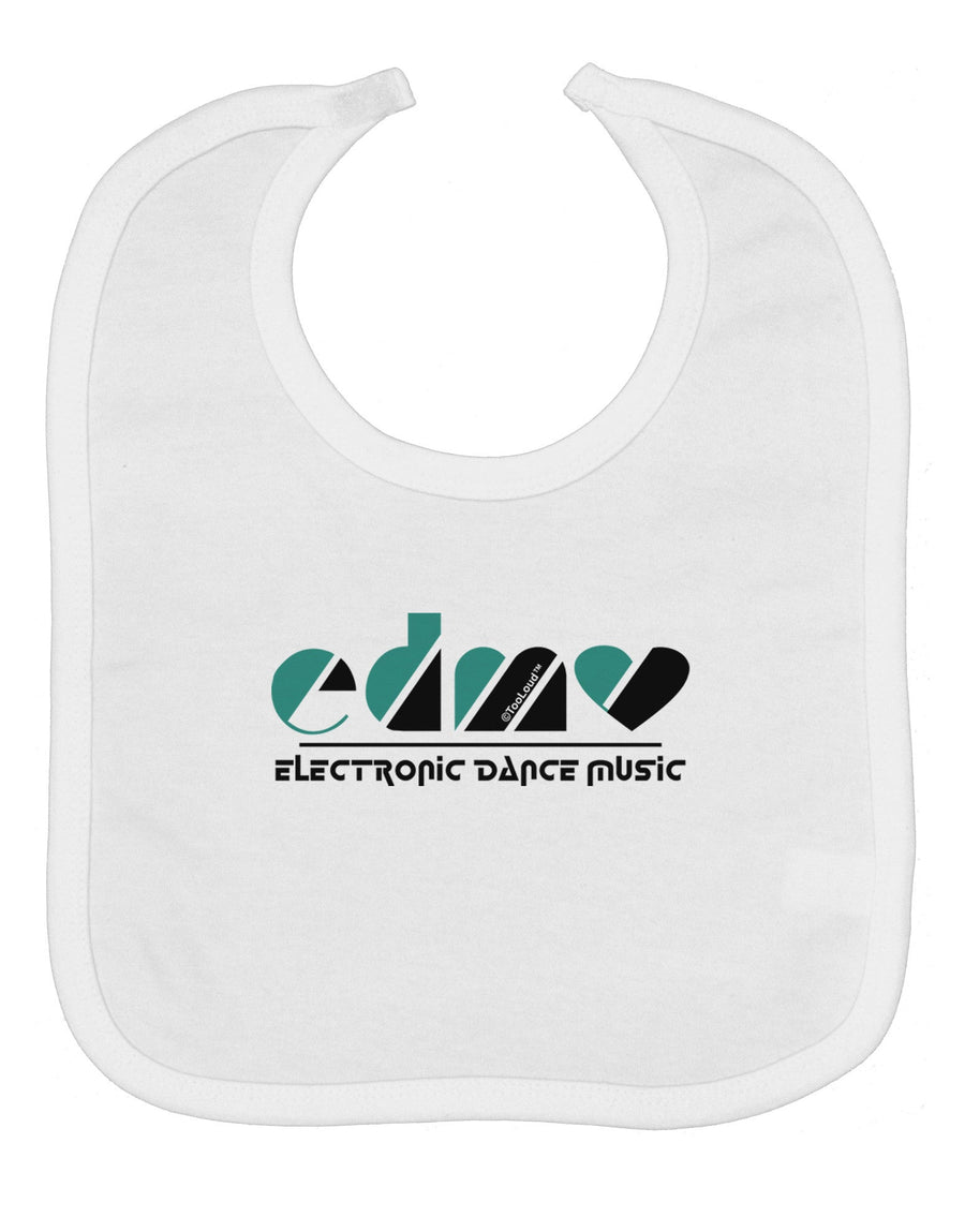 EDM Heart Black Baby Bib