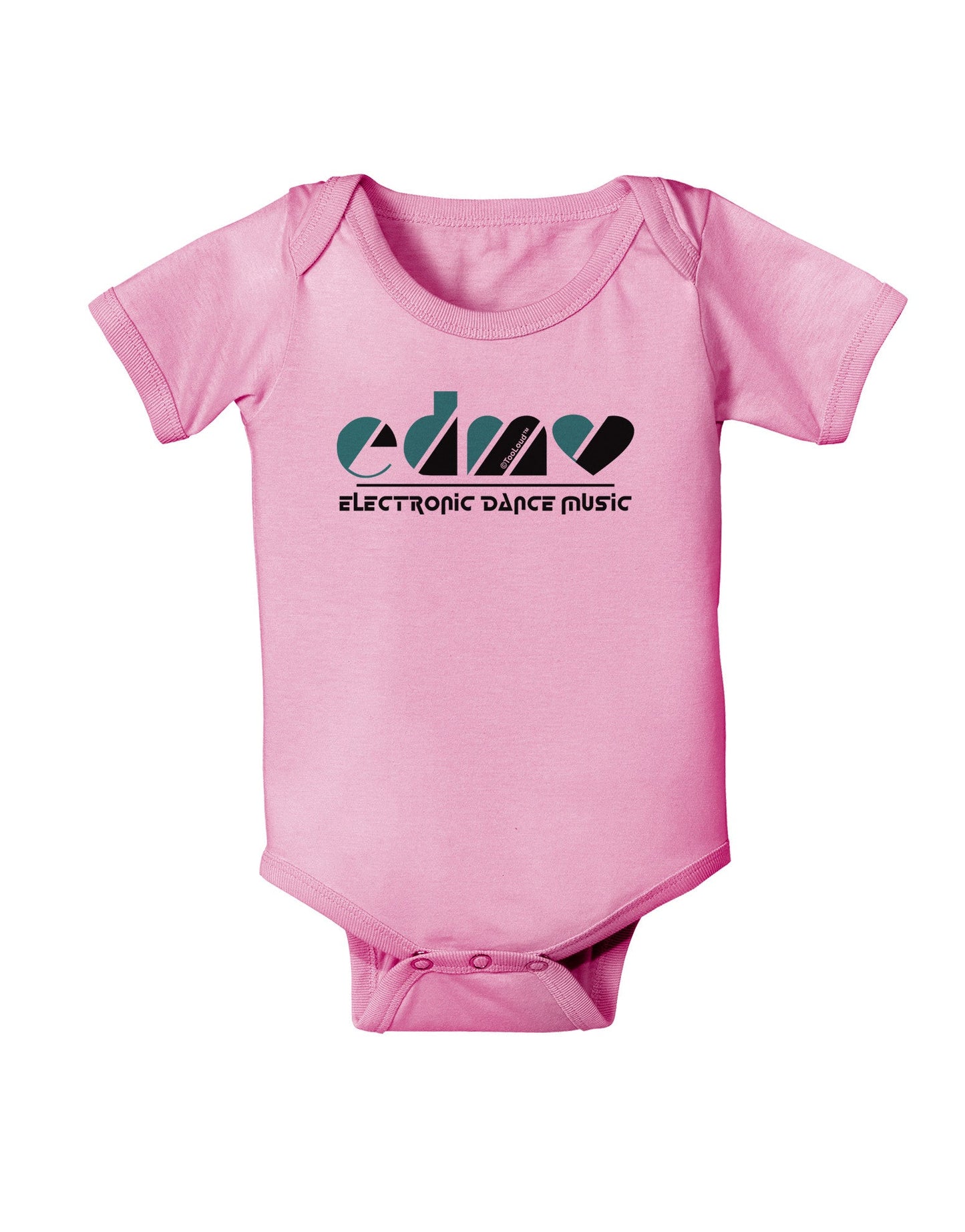 EDM Heart Black Baby Romper Bodysuit-Baby Romper-TooLoud-Pink-06-Months-Davson Sales