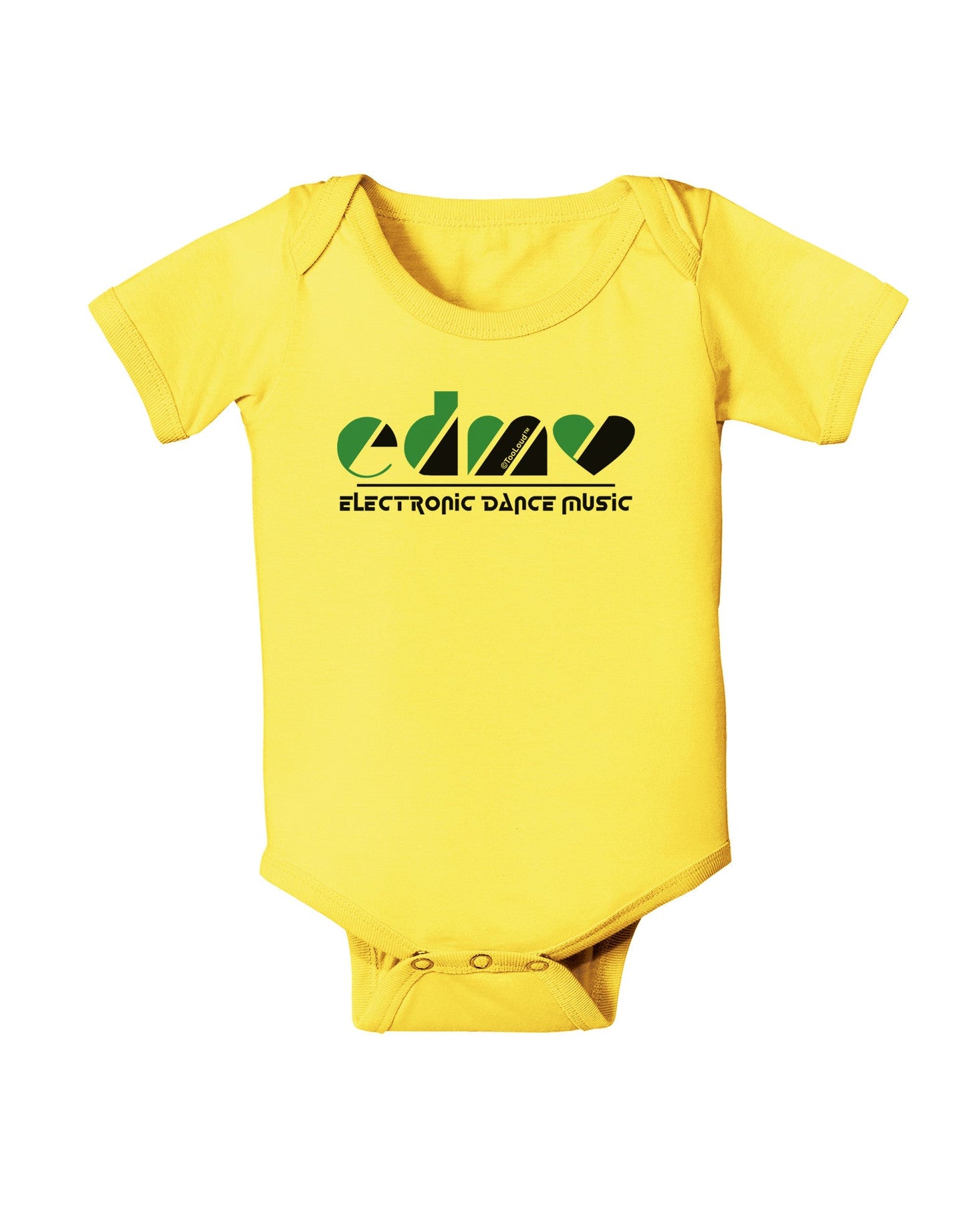 EDM Heart Black Baby Romper Bodysuit-Baby Romper-TooLoud-Yellow-06-Months-Davson Sales